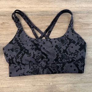 Snake print sports bra